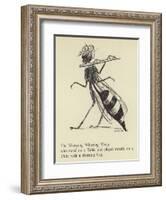 The Worrying Whizzing Wasp-Edward Lear-Framed Giclee Print