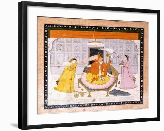 The Worship of Ganesh, C.1790-Giulio Carlini-Framed Giclee Print