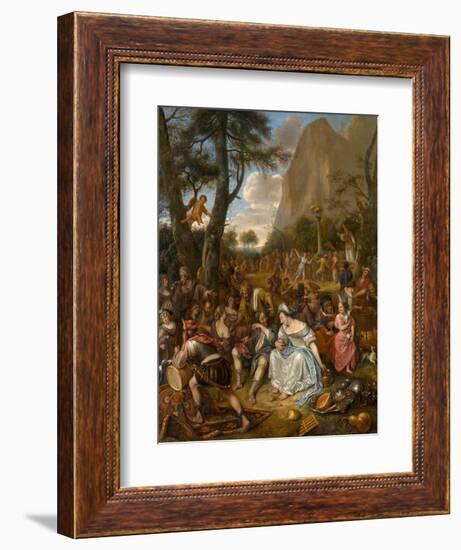 The Worship of the Golden Calf, c.1672-1675-Jan Havicksz Steen-Framed Giclee Print