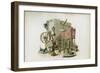 The Worsted Winder, 1805-William Henry Pyne-Framed Giclee Print