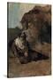 THE WOUNDED. 1820/4 painting on board. 31.1x 20.8 cm. FRANCISCO DE GOYA. ALTE PINAKOTHEK, MUNICH-Francisco José de Goya y Lucientes-Stretched Canvas