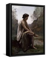The Wounded Eurydice, C.1868-70-Jean-Baptiste-Camille Corot-Framed Stretched Canvas