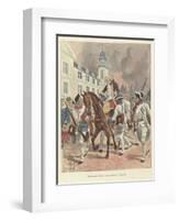 The Wounded General Montcalm Is Brought Back to Quebec, 1759-Louis Charles Bombled-Framed Giclee Print