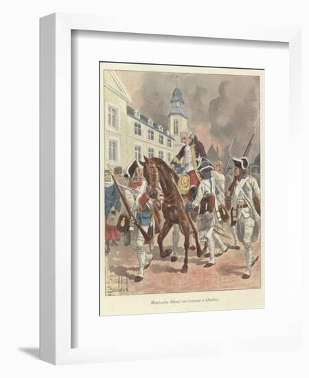 The Wounded General Montcalm Is Brought Back to Quebec, 1759-Louis Charles Bombled-Framed Giclee Print