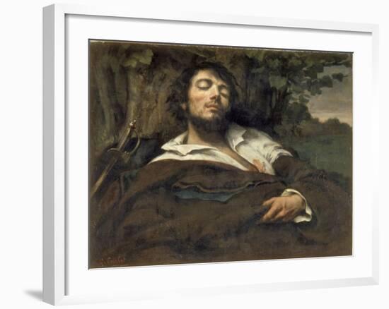 The Wounded Man (L'Homme Bless)-Gustave Courbet-Framed Giclee Print