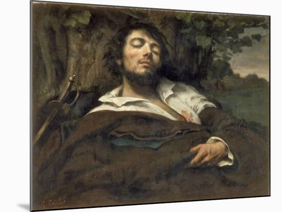 The Wounded Man (L'Homme Bless)-Gustave Courbet-Mounted Giclee Print