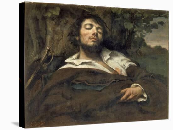 The Wounded Man (L'Homme Bless)-Gustave Courbet-Stretched Canvas