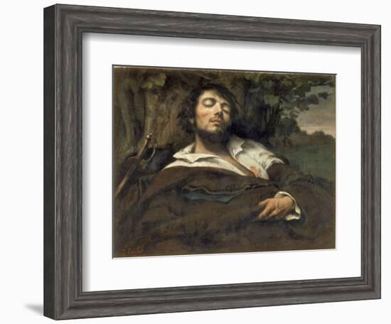 The Wounded Man (L'Homme Bless)-Gustave Courbet-Framed Giclee Print