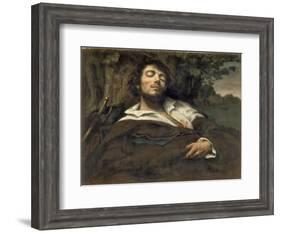 The Wounded Man (L'Homme Bless)-Gustave Courbet-Framed Giclee Print