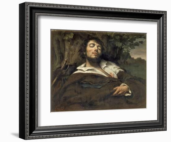 The Wounded Man (L'Homme Bless)-Gustave Courbet-Framed Giclee Print