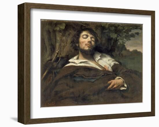 The Wounded Man (L'Homme Bless)-Gustave Courbet-Framed Giclee Print