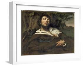 The Wounded Man (L'Homme Bless)-Gustave Courbet-Framed Giclee Print