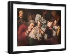 The Wounded Man (Oil on Canvas)-Gaspare Traversi-Framed Giclee Print