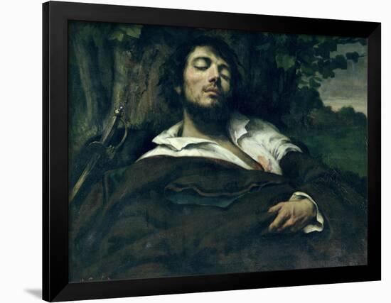 The Wounded Man-Gustave Courbet-Framed Giclee Print