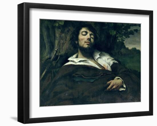 The Wounded Man-Gustave Courbet-Framed Giclee Print