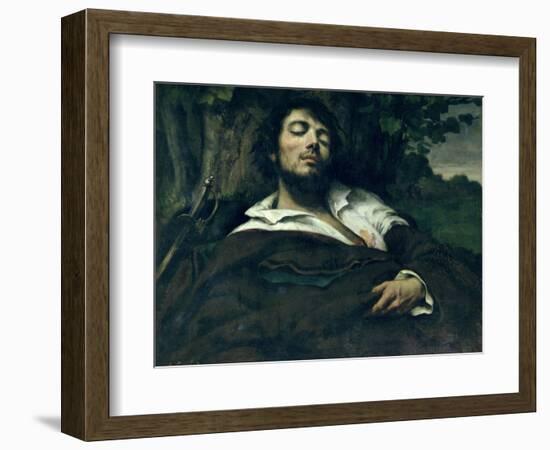 The Wounded Man-Gustave Courbet-Framed Giclee Print