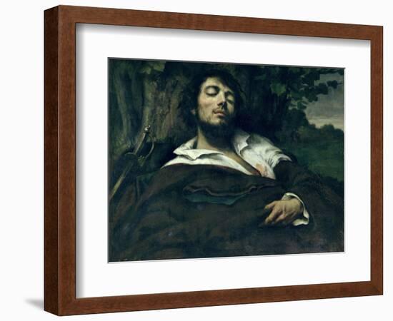 The Wounded Man-Gustave Courbet-Framed Giclee Print