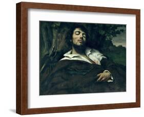 The Wounded Man-Gustave Courbet-Framed Giclee Print