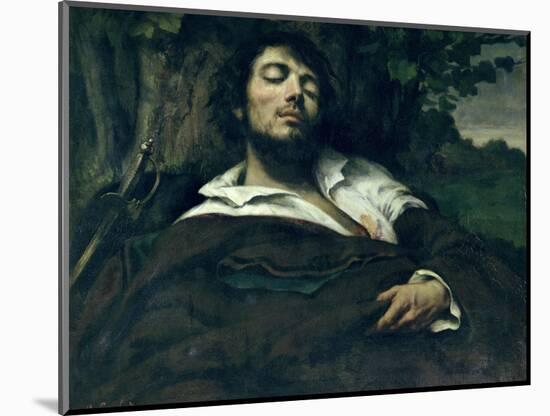 The Wounded Man-Gustave Courbet-Mounted Giclee Print