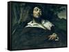 The Wounded Man-Gustave Courbet-Framed Stretched Canvas