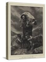 The Wounded Ram, Loch Freig-Richard Ansdell-Stretched Canvas