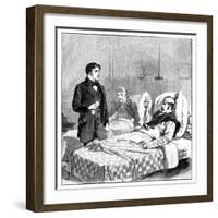 The Wounded Soldier's Toast to the Queen, C1850s-null-Framed Giclee Print