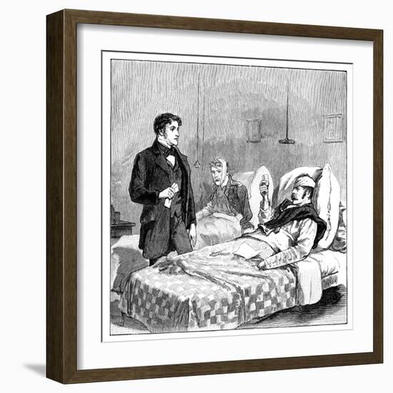 The Wounded Soldier's Toast to the Queen, C1850s-null-Framed Giclee Print