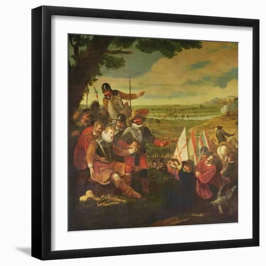 The Wounding of Sir Philip Sidney (1554-86) at the Battle of Zutphen, 22nd September 1586-null-Framed Giclee Print