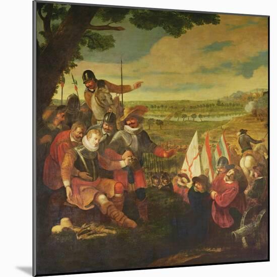 The Wounding of Sir Philip Sidney (1554-86) at the Battle of Zutphen, 22nd September 1586-null-Mounted Giclee Print
