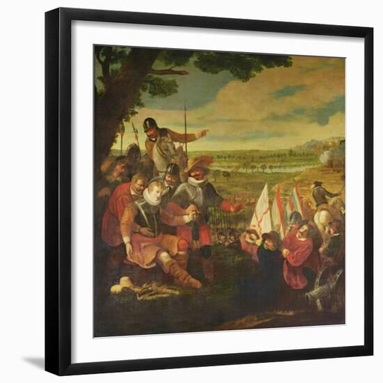 The Wounding of Sir Philip Sidney (1554-86) at the Battle of Zutphen, 22nd September 1586-null-Framed Giclee Print