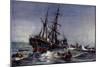 The Wreck of the "Birkenhead," 1852-Charles Edward Dixon-Mounted Giclee Print