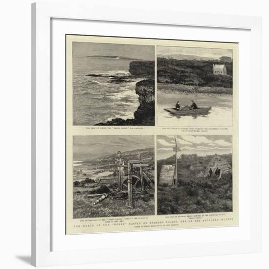 The Wreck of the Derry Castle on Enderby Island; One of the Auckland Islands-null-Framed Giclee Print