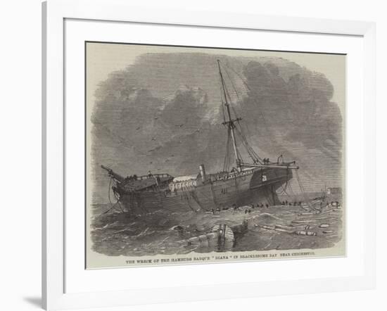 The Wreck of the Hamburg Barque Diana in Bracklesome Bay Near Chichester-null-Framed Giclee Print