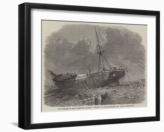 The Wreck of the Hamburg Barque Diana in Bracklesome Bay Near Chichester-null-Framed Giclee Print