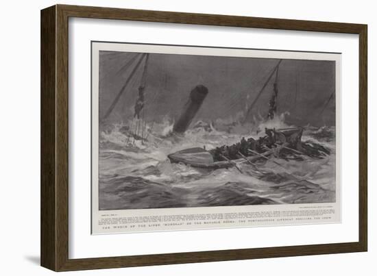 The Wreck of the Liner Mohegan on the Manacle Rocks, the Porthoustock Lifeboat Rescuing the Crew-Joseph Nash-Framed Giclee Print