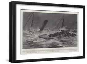 The Wreck of the Liner Mohegan on the Manacle Rocks, the Porthoustock Lifeboat Rescuing the Crew-Joseph Nash-Framed Giclee Print