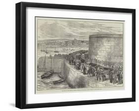 The Wreck of the Schiller, Funeral Procession at the Burial of the Drowned, St Mary'S, Scilly Isles-null-Framed Giclee Print