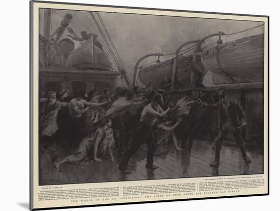 The Wreck of the Ss Lusitania, the Scene on Deck after the Steamer Had Struck-Joseph Nash-Mounted Giclee Print