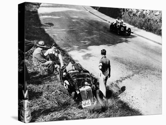 The Wreckage of Goldie Gardner's MG J4, Tourist Trophy, Ards-Belfast, 1932-null-Stretched Canvas