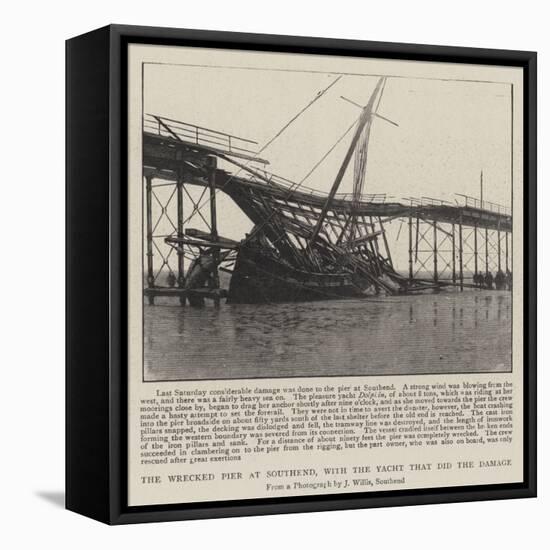 The Wrecked Pier at Southend, with the Yacht That Did the Damage-null-Framed Stretched Canvas