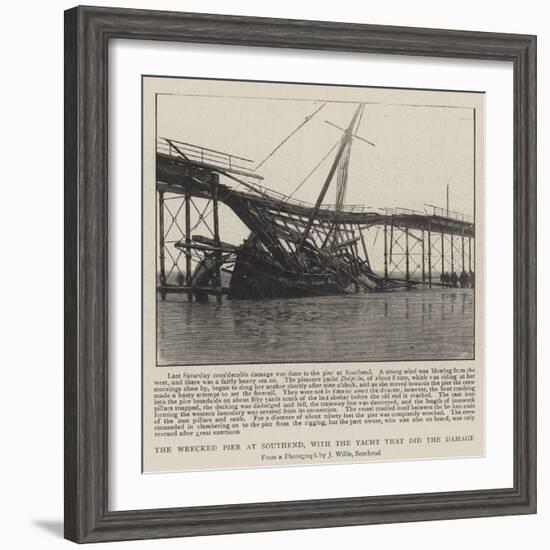 The Wrecked Pier at Southend, with the Yacht That Did the Damage-null-Framed Giclee Print