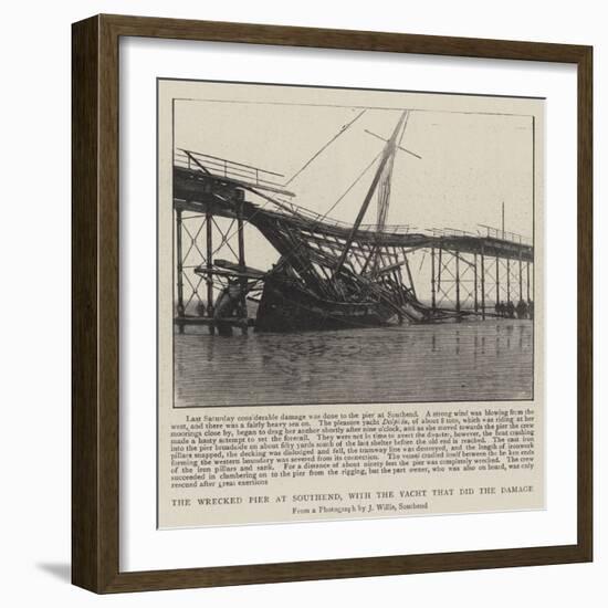 The Wrecked Pier at Southend, with the Yacht That Did the Damage-null-Framed Giclee Print