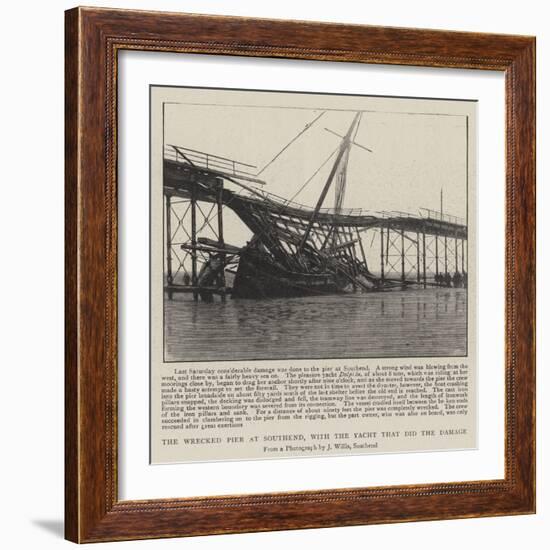 The Wrecked Pier at Southend, with the Yacht That Did the Damage-null-Framed Giclee Print