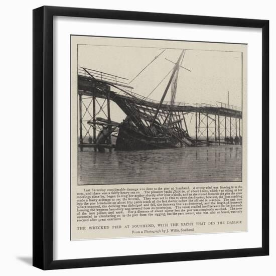 The Wrecked Pier at Southend, with the Yacht That Did the Damage-null-Framed Giclee Print