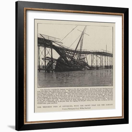 The Wrecked Pier at Southend, with the Yacht That Did the Damage-null-Framed Giclee Print