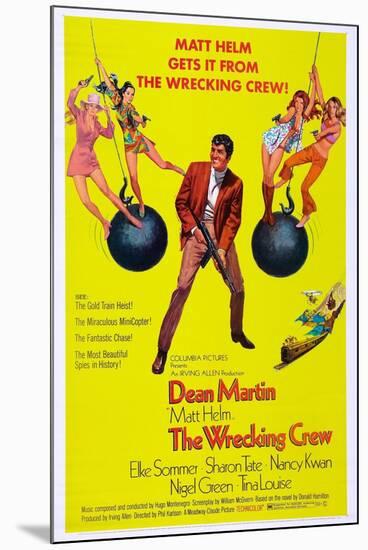 THE WRECKING CREW, US poster, Dean Martin, 1969-null-Mounted Art Print