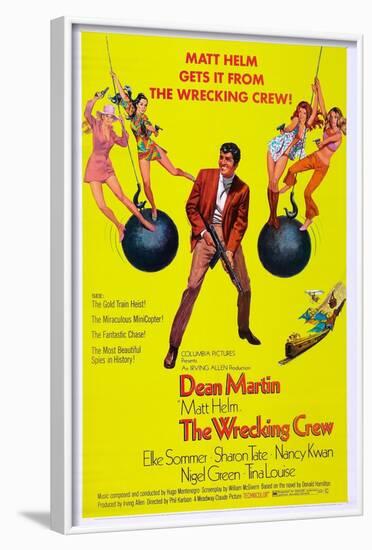 THE WRECKING CREW, US poster, Dean Martin, 1969-null-Framed Art Print