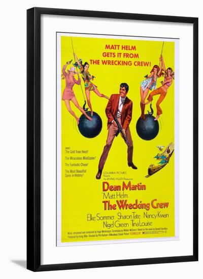 THE WRECKING CREW, US poster, Dean Martin, 1969-null-Framed Art Print