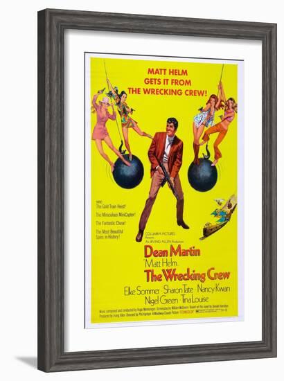 THE WRECKING CREW, US poster, Dean Martin, 1969-null-Framed Art Print