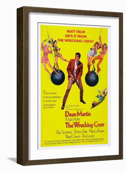 THE WRECKING CREW, US poster, Dean Martin, 1969-null-Framed Art Print